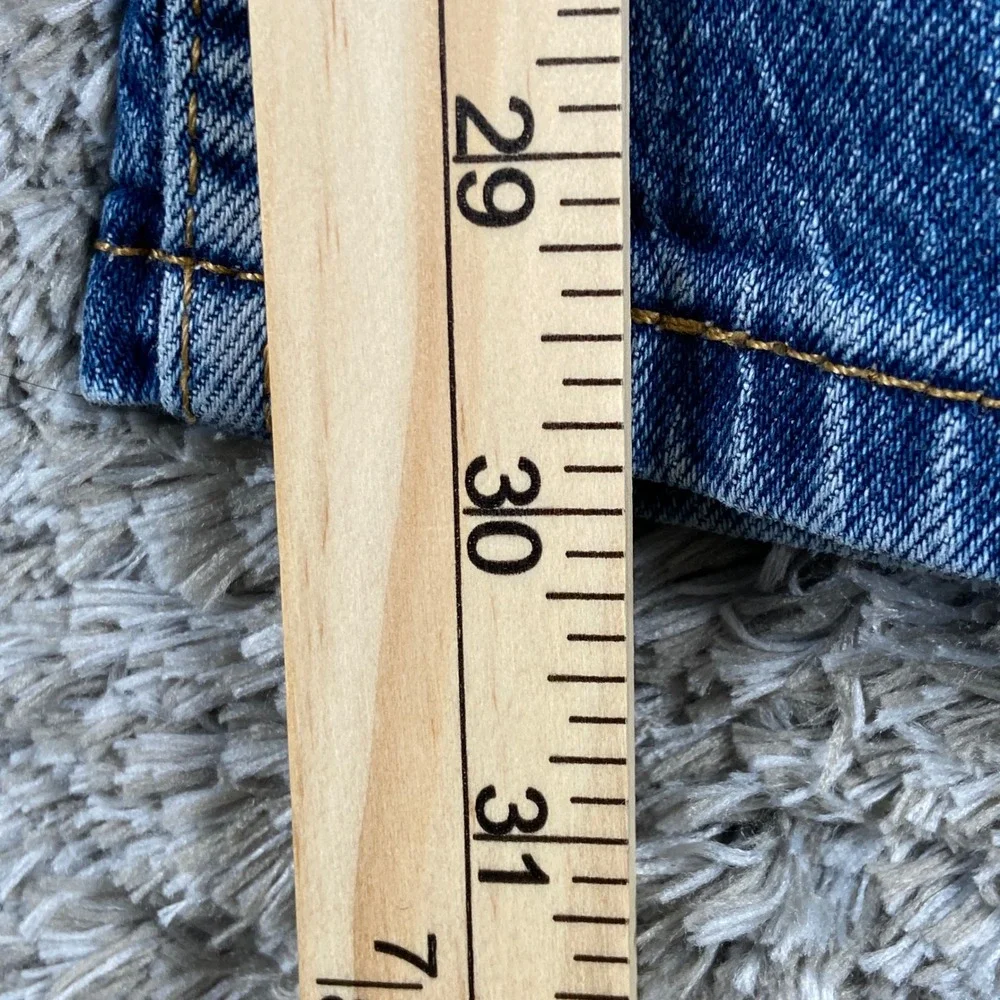 Levis 505 Jeans Mens 36x30 Blue Denim Regular Straight Leg Pant Casual Stretch